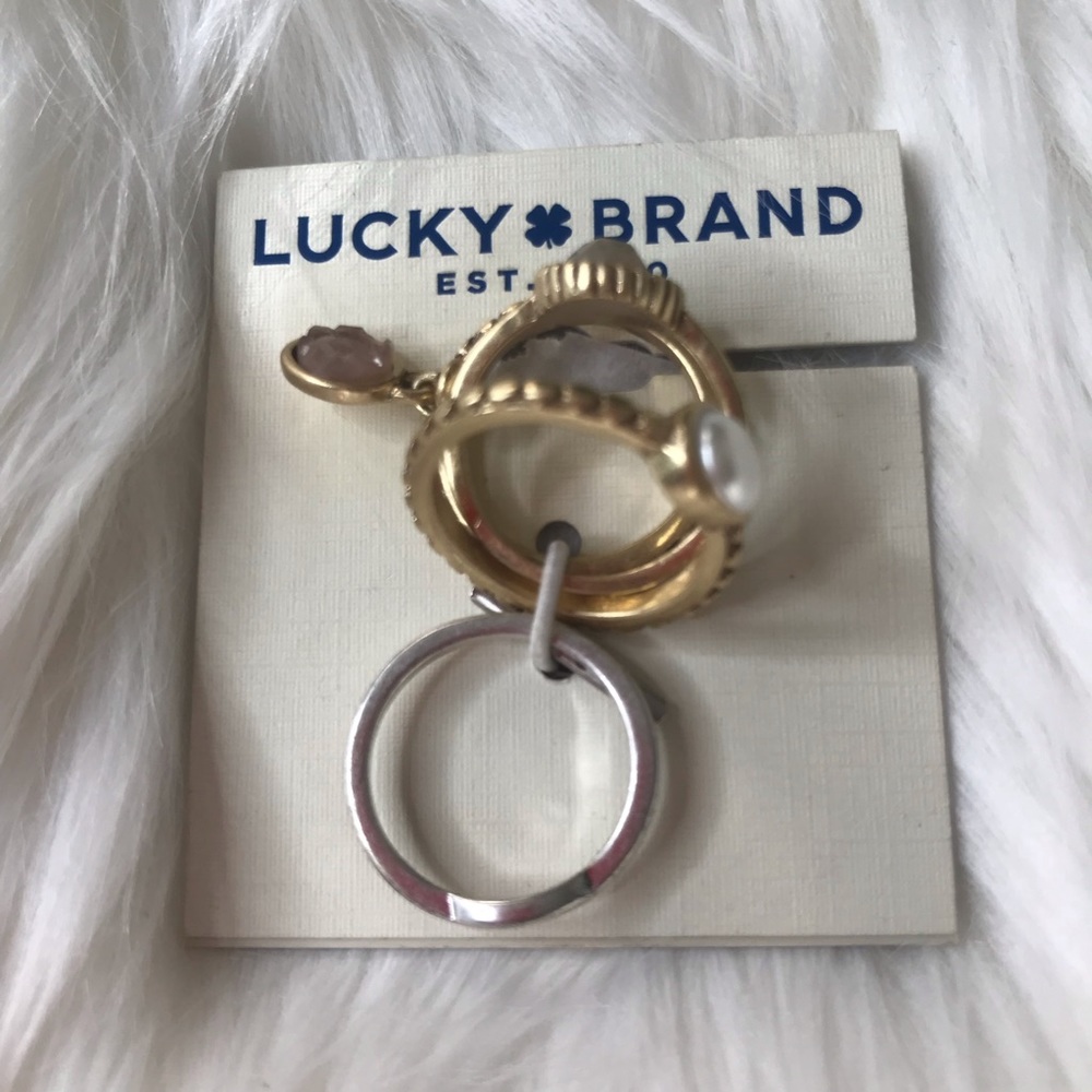 Lucky 🍀 Brand Two-Tone 4-Pc. Set Stack Rings - Picture 7 of 7